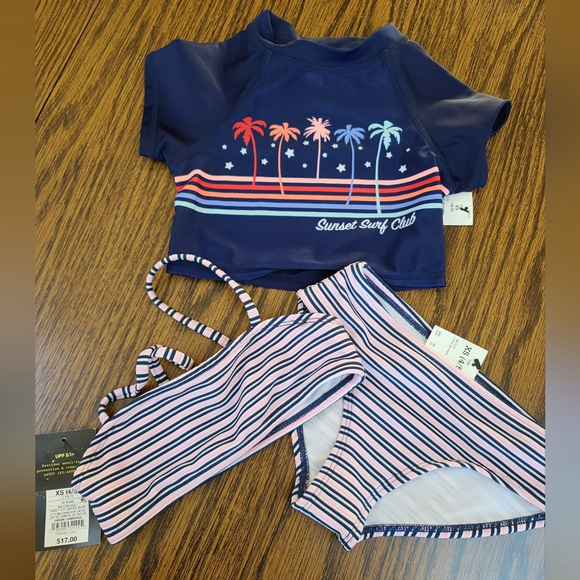 Art Class Girls XS 3-Piece Swim Set New Tags - Picture 2 of 8
